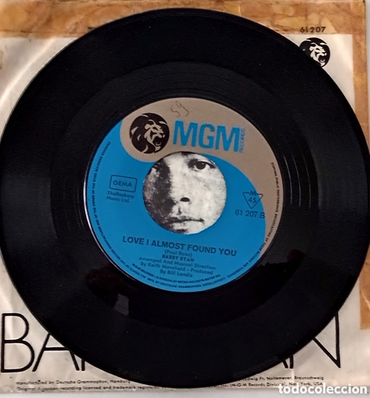 Discos de vinilo: BARRY RYAN - Eloise (1968) disco de vinilo single - Foto 6