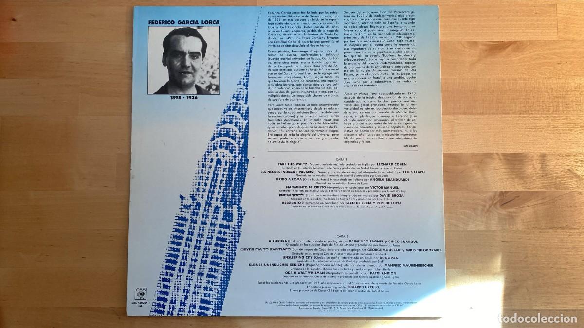 Discos de vinilo: Varios &ndash; Poetas En Nueva York - Foto 2
