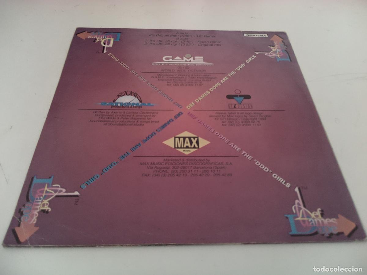 Discos de vinilo: Def Dames Dope-its allright.maxi - Foto 2
