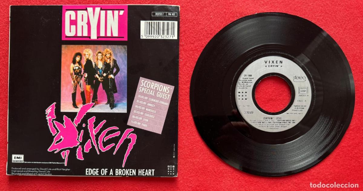 Discos de vinilo: Vixen 45t Cryin EX EX - Foto 3