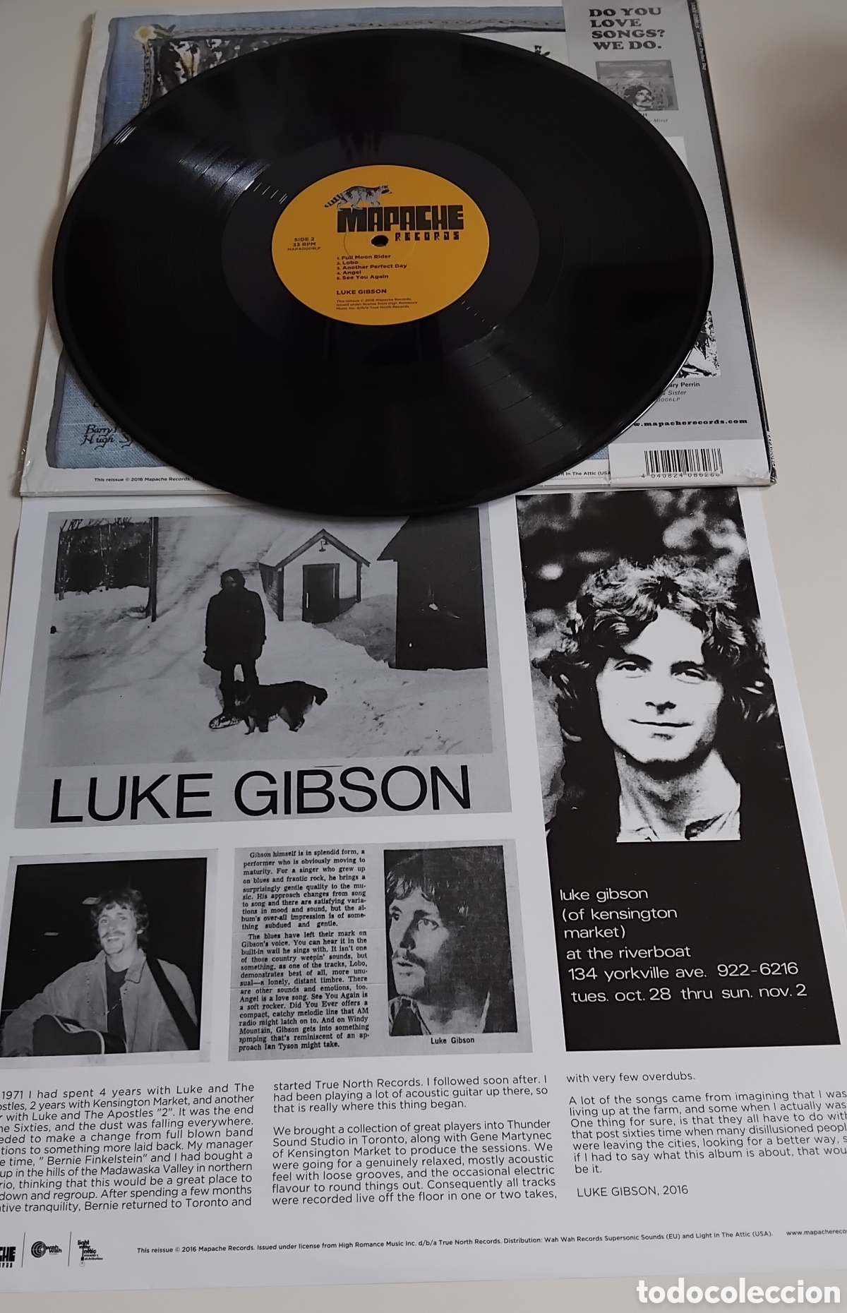 Discos de vinilo: Luke Gibson Lp reeditado 70s - Foto 3