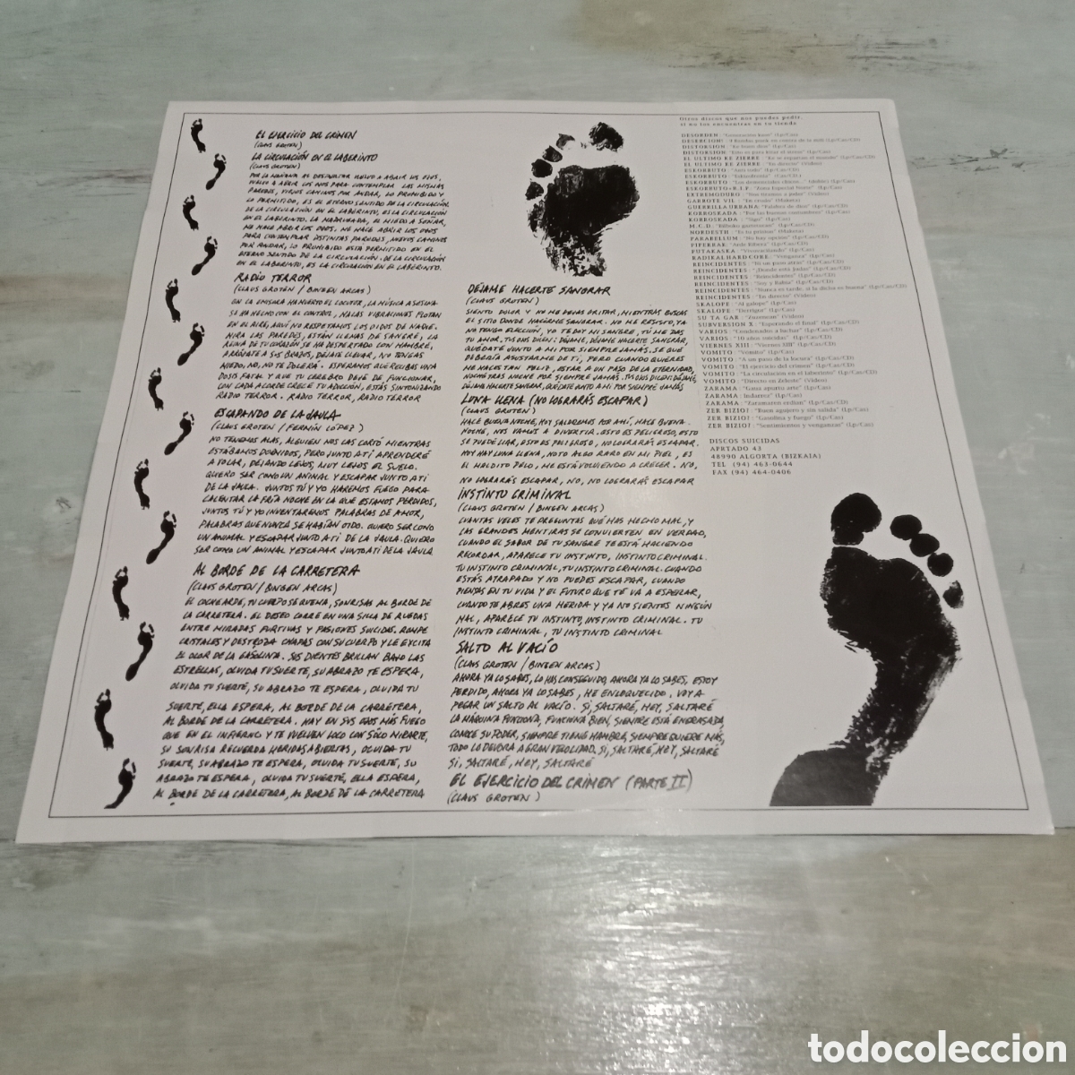 Discos de vinilo: VOMITO - LA CIRCULACION EN EL LABERINTO - LP - Foto 5