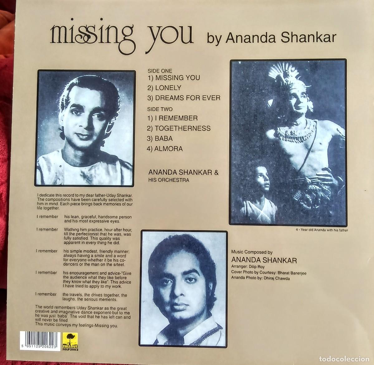 Discos de vinilo: Ananda Shankar - Missing You // 2007 UK (Mint) - Foto 2