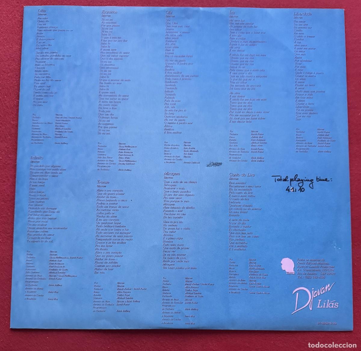 Discos de vinilo: djavan luz 33t lilas ex ex - Foto 4