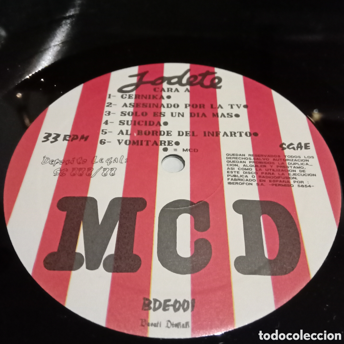 Discos de vinilo: MCD - JODETE - LP BASATI DISKAK - Foto 5