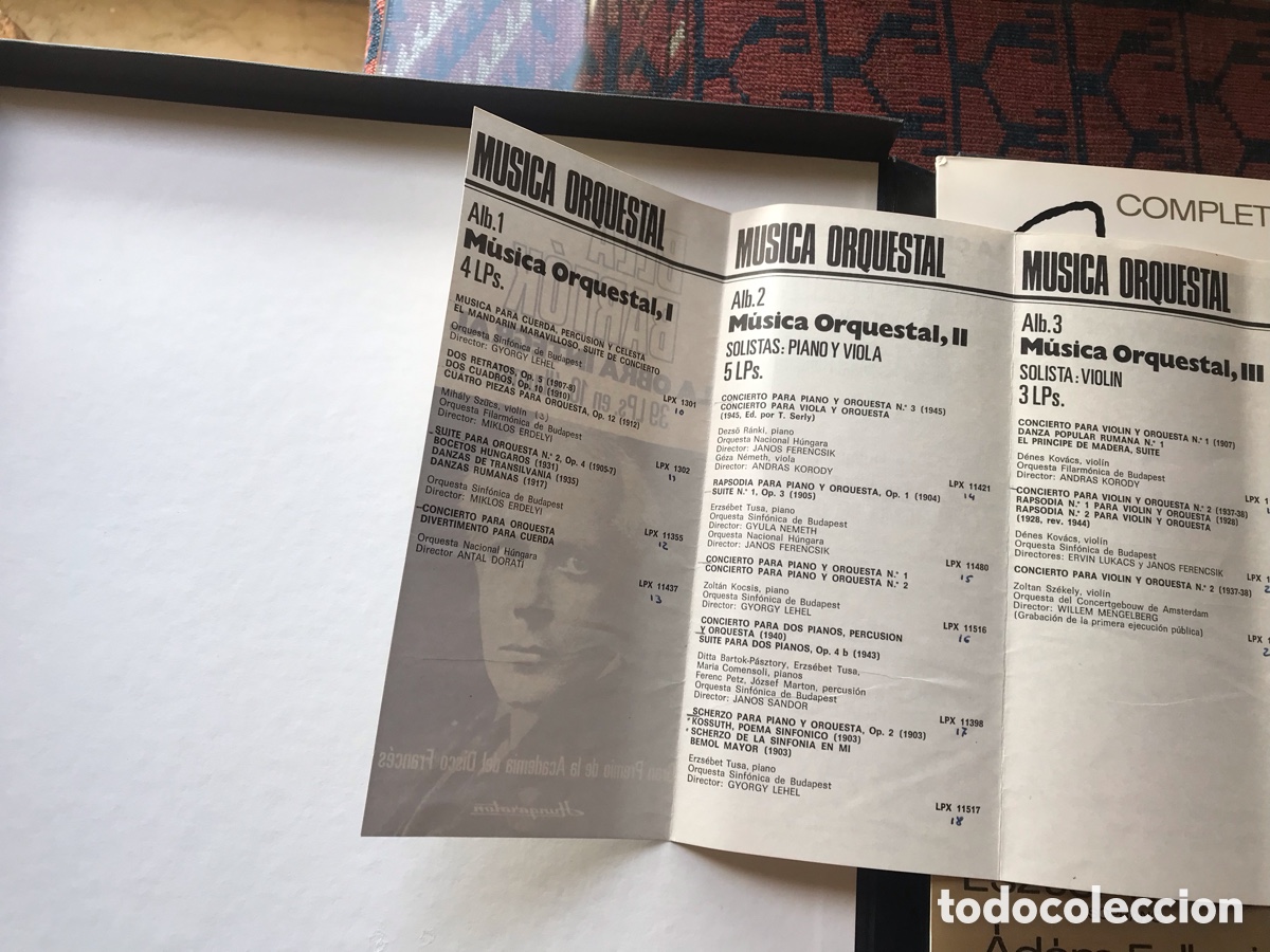 Discos de vinilo: B&eacute;la Bart&oacute;k. Vocal music. Hungaroton - Foto 4