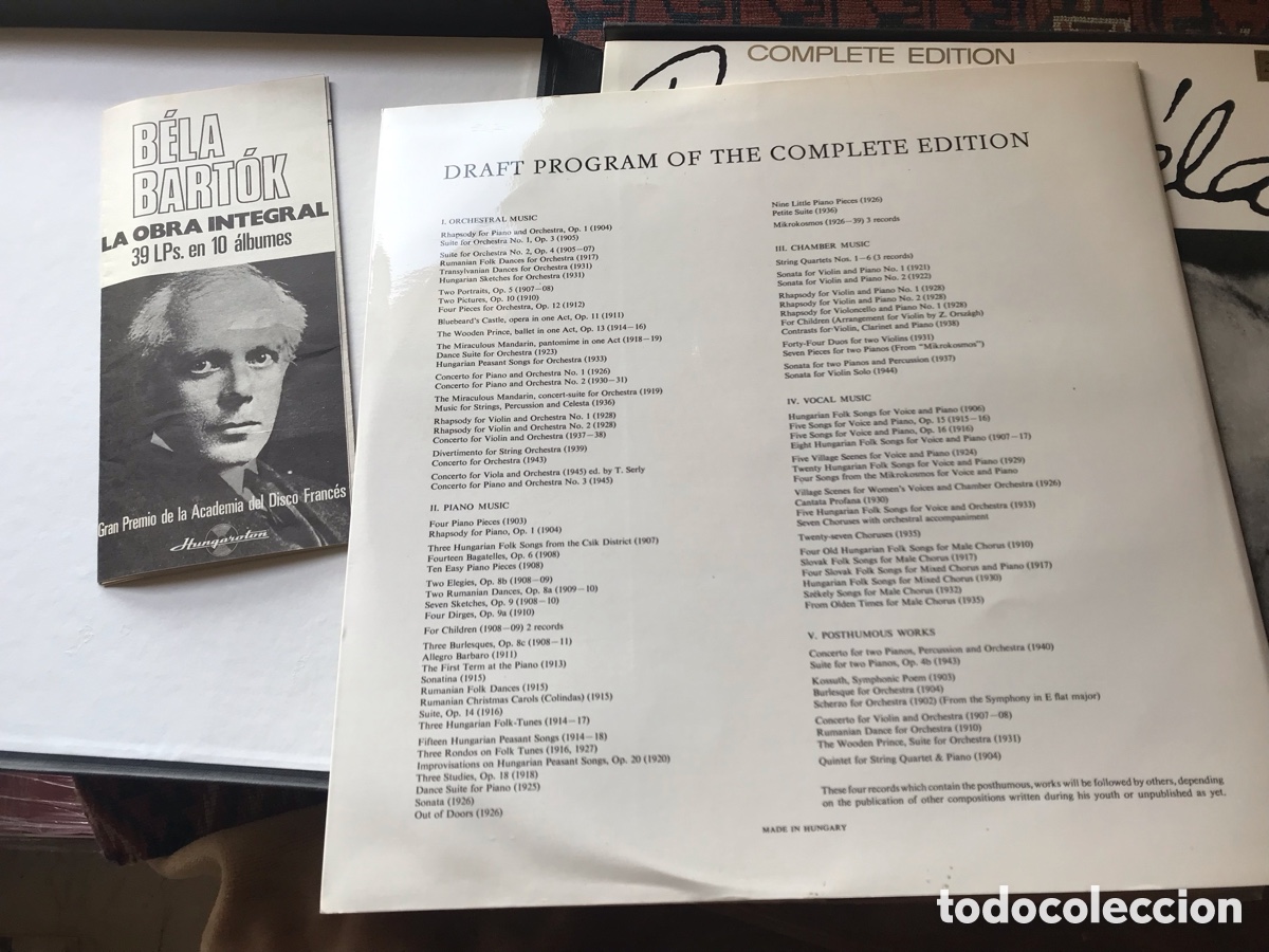 Discos de vinilo: B&eacute;la Bart&oacute;k. Vocal music. Hungaroton - Foto 9
