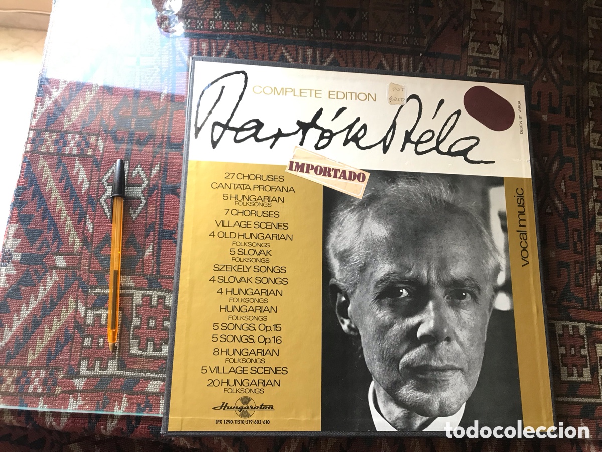 Discos de vinilo: B&eacute;la Bart&oacute;k. Vocal music. Hungaroton - Foto 1