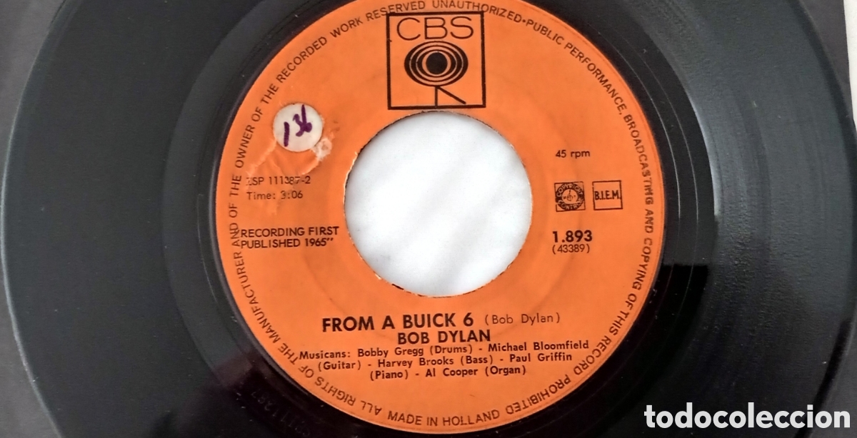 Discos de vinilo: BOB DYLAN - lote de 2 discos de vinilo single - Foto 7