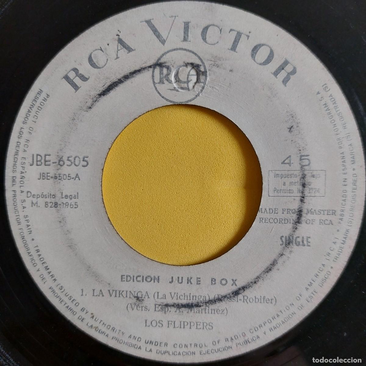 Discos de vinilo: SINGLE * LOS FLIPPERS * LA VIKINGA * EDICION JUKE BOX - Foto 1