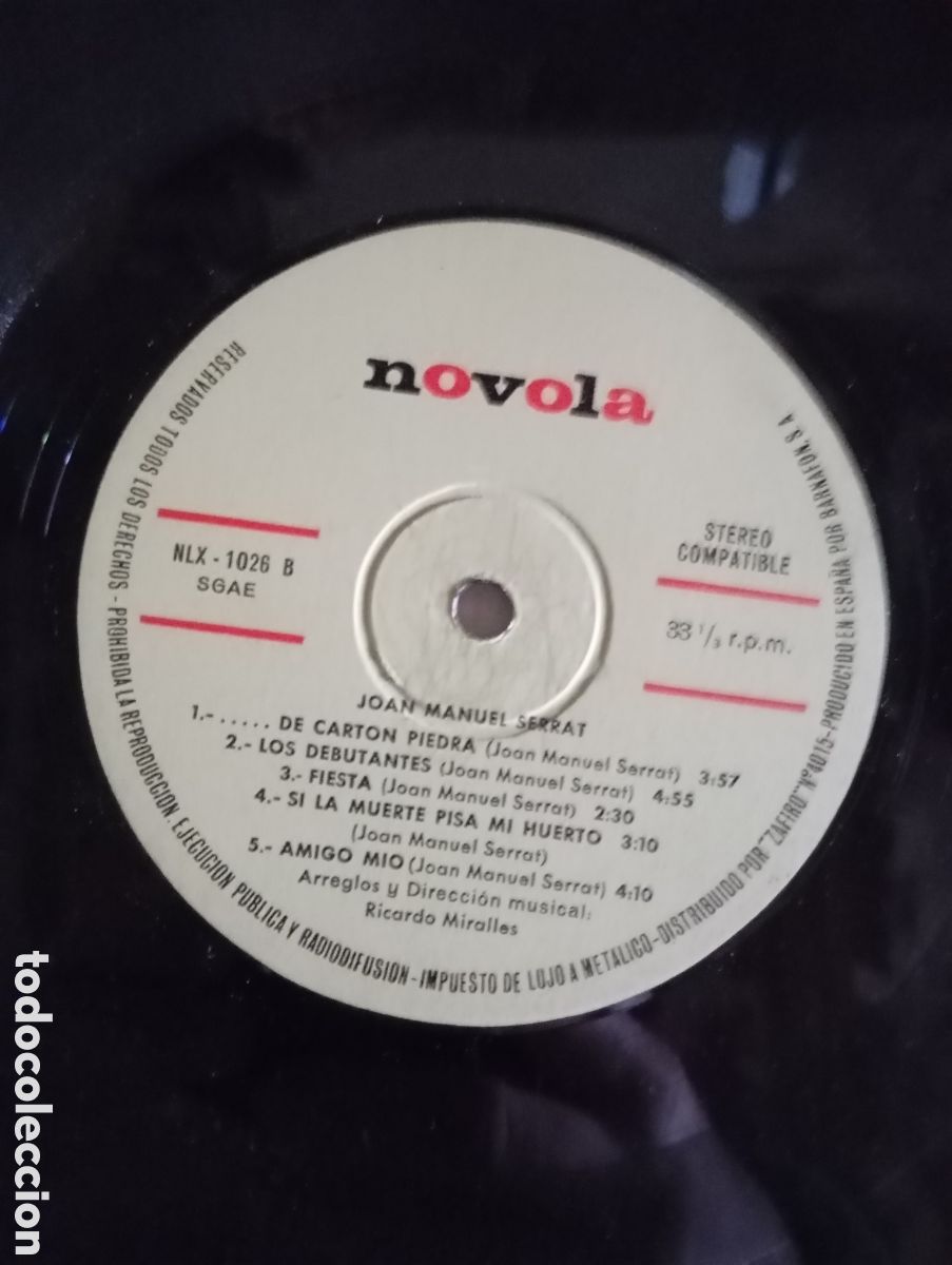 Discos de vinilo: JOAN MANUEL SERRAT - NOVOLA - 1970 - Foto 11