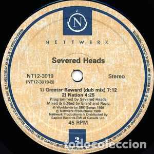 Discos de vinilo: SEVERED HEADS - GREATER REWARDS 12&rdquo; - Foto 5