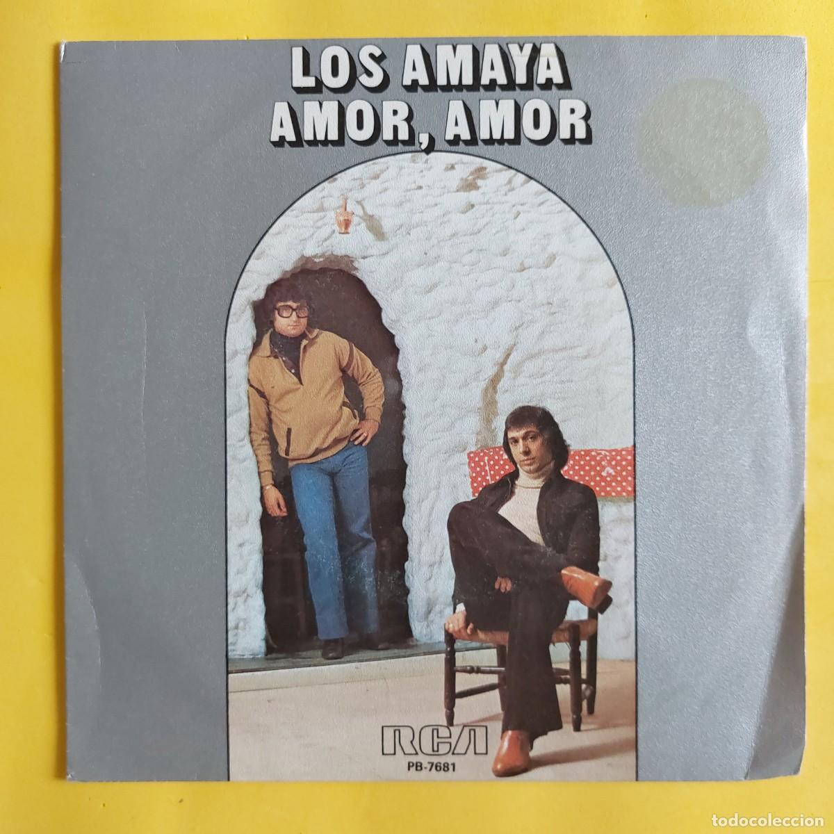 Discos de vinilo: SINGLE * LOS AMAYA * AMOR - Foto 1