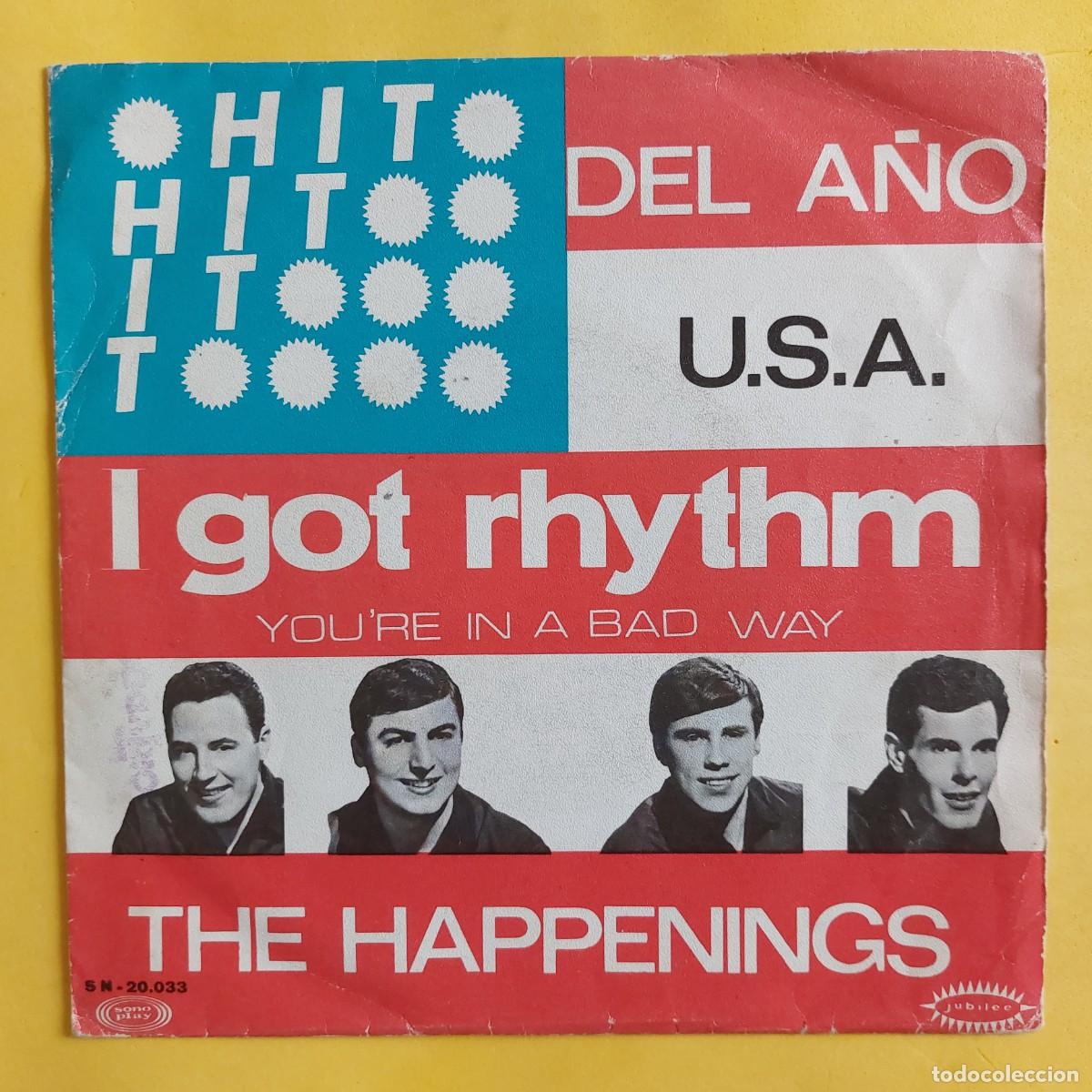Discos de vinilo: SINGLE * THE HAPPENINGS * I GOT RHYTHM - Foto 1