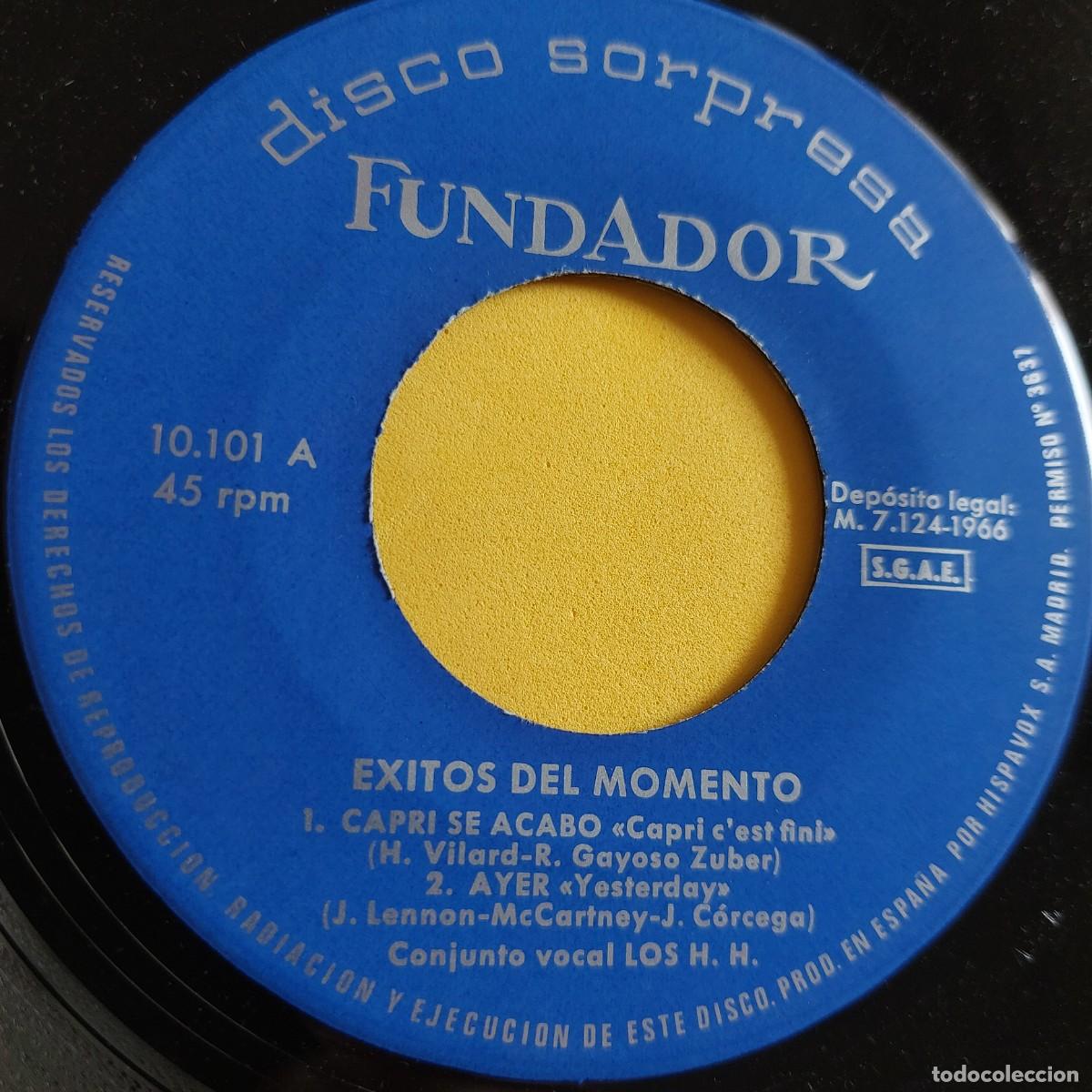 Discos de vinilo: EP * LOS H. H. * CAPRI SE ACABO - Foto 1