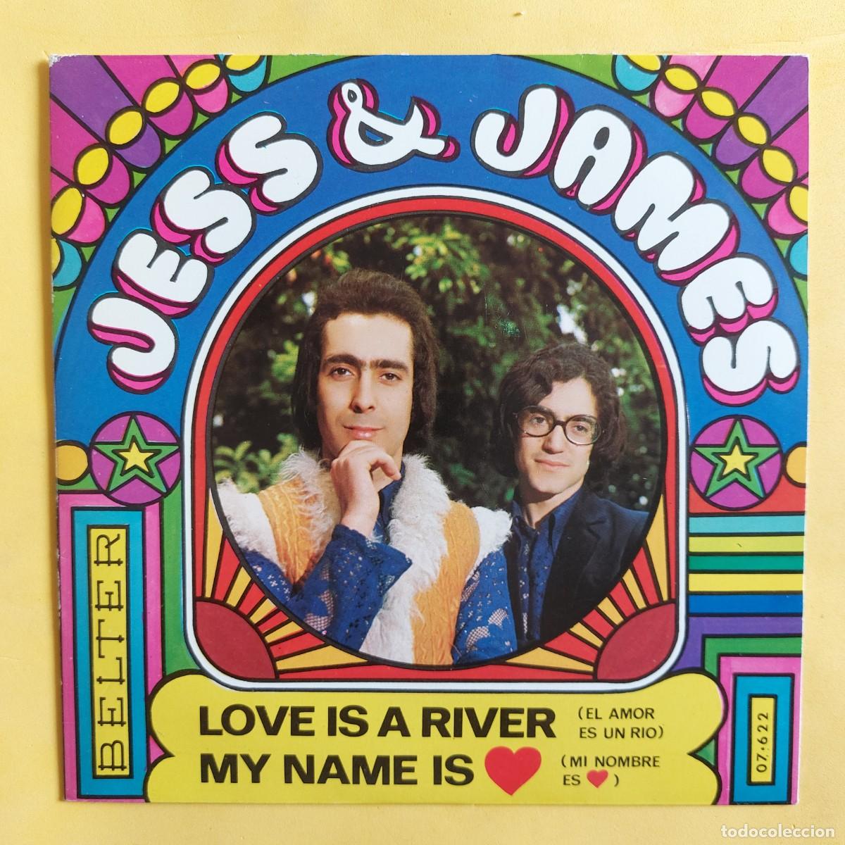 Discos de vinilo: SINGLE * JESS & JAMES * LOVE IS A RIVER - Foto 1