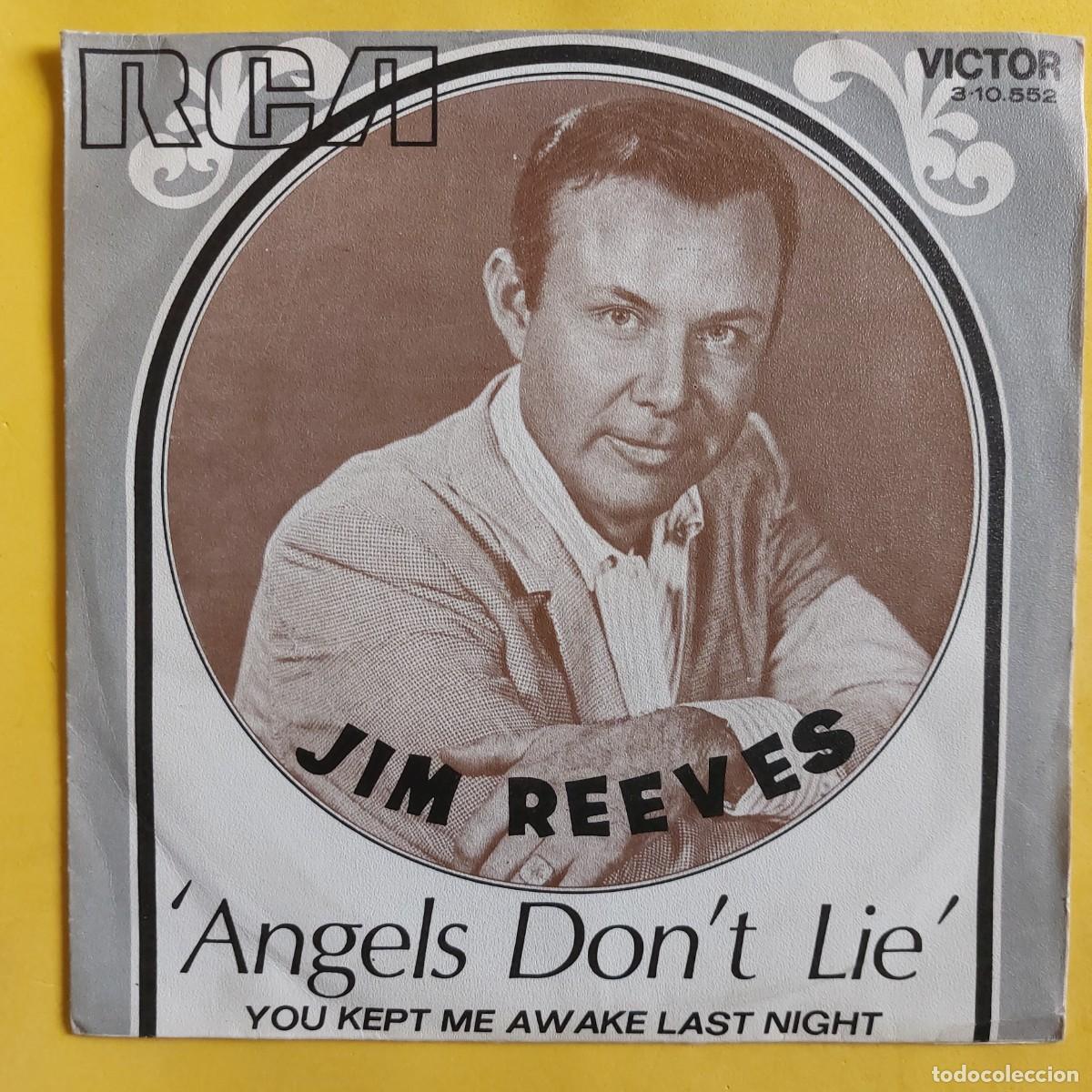 Discos de vinilo: SINGLE * JIM REEVES * ANGELS DONT LIE - Foto 1