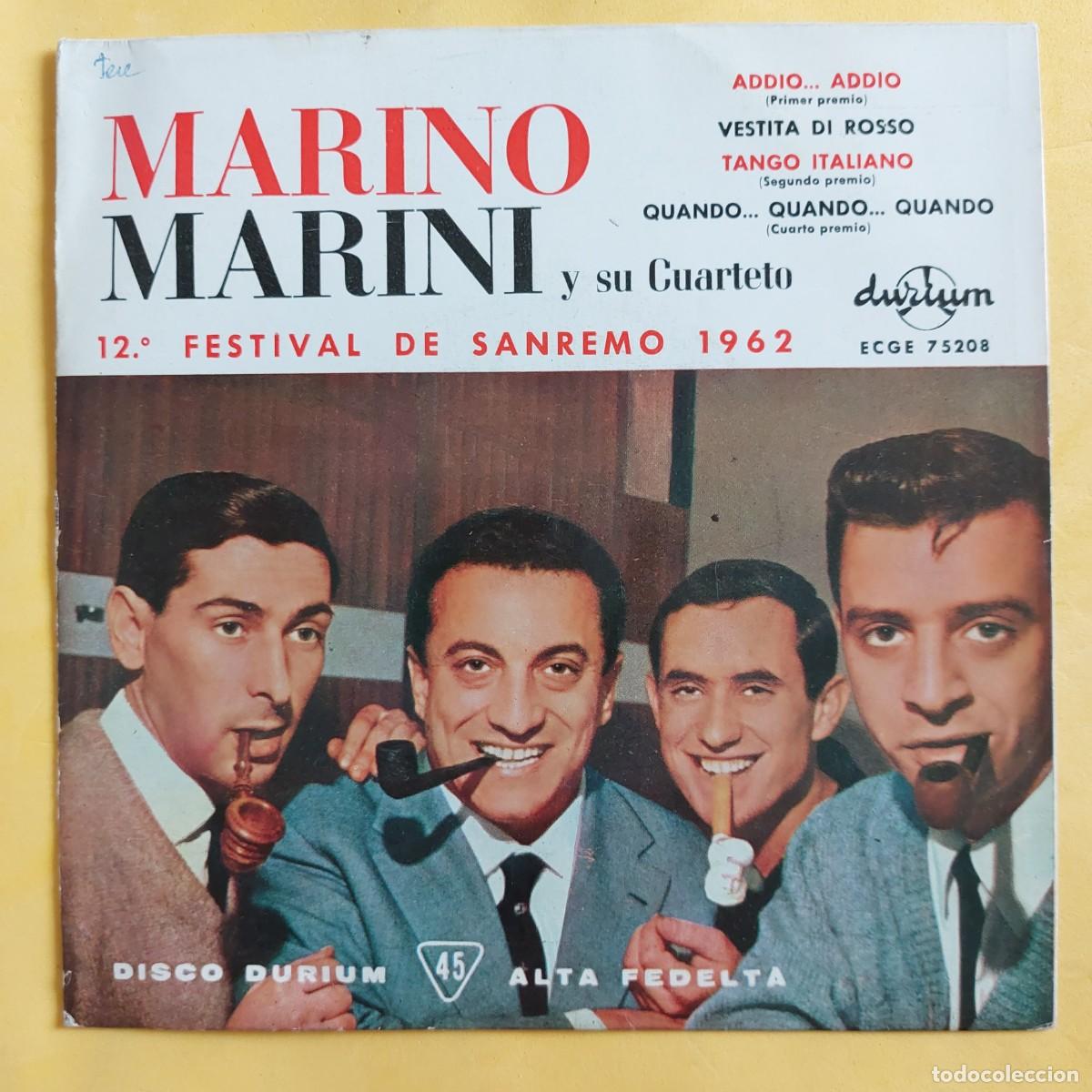 Discos de vinilo: EP * MARINO MARINI * ADDIO ADDIO - Foto 1