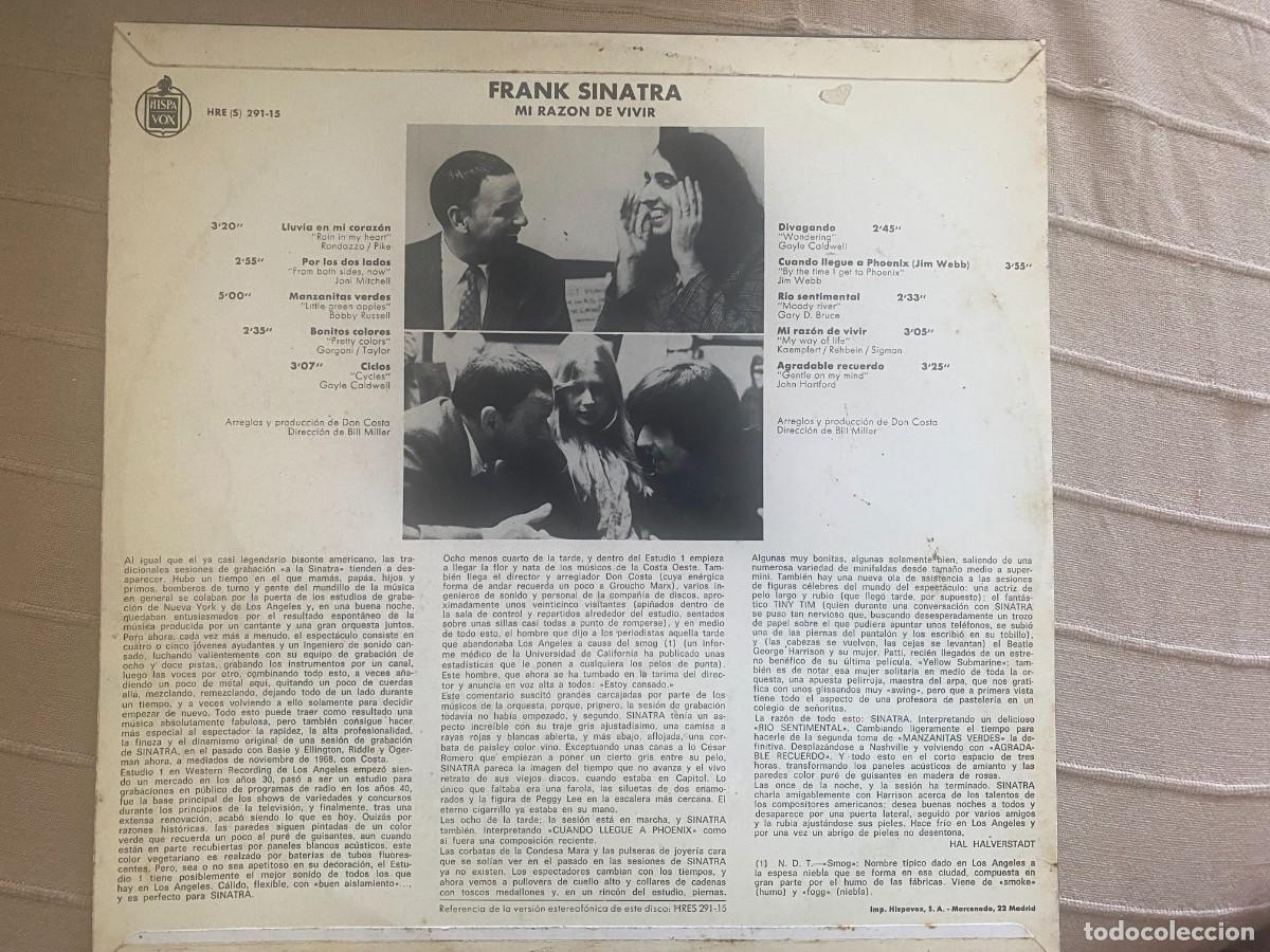 Discos de vinilo: LP FRANK SINATRA - MI RAZON DE VIVIR - Foto 2