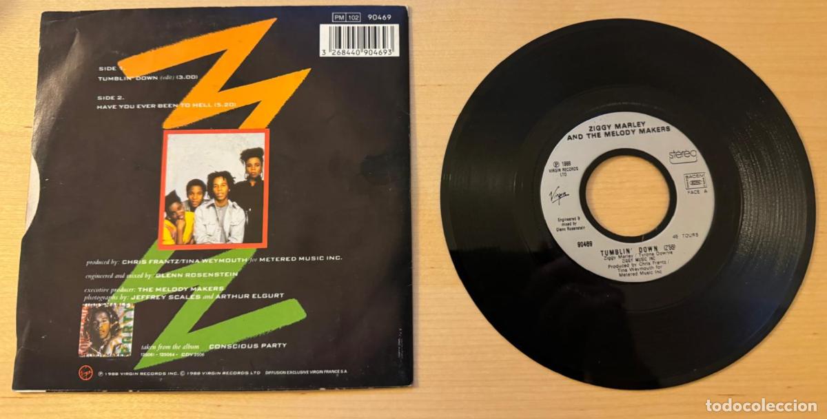 Discos de vinilo: ziggy marley & melody makers 45t Tumblin down EX EX - Foto 2