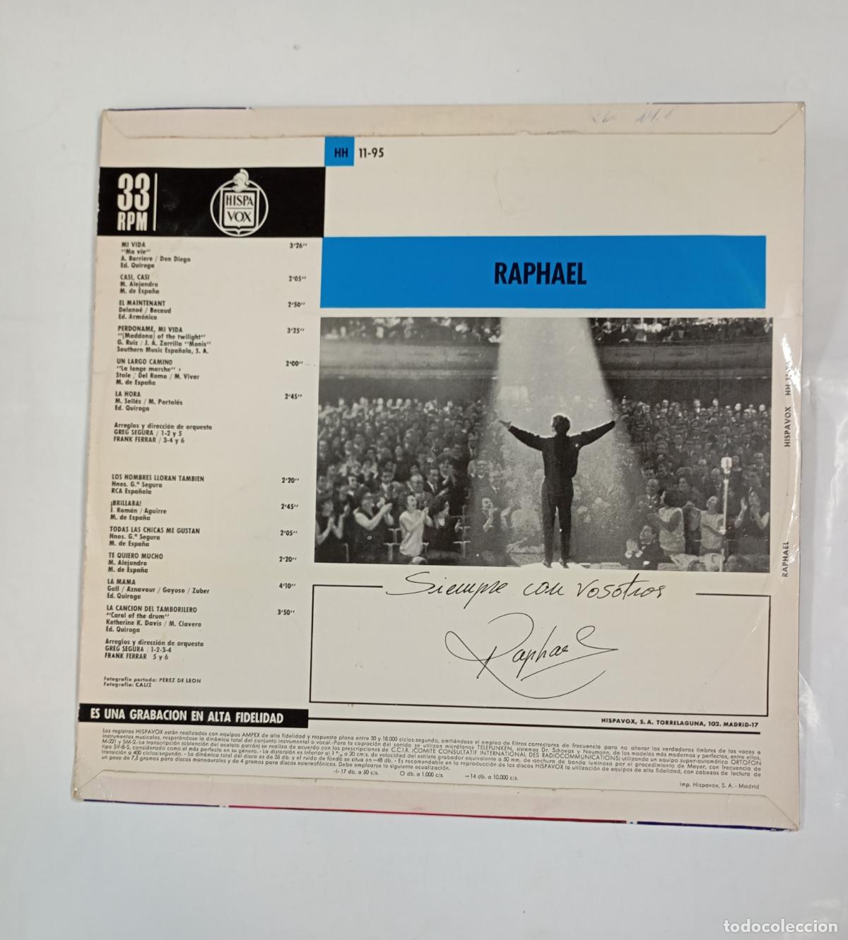 Discos de vinilo: RAPHAEL. RAPHAEL. LP. TDKLP - Foto 2