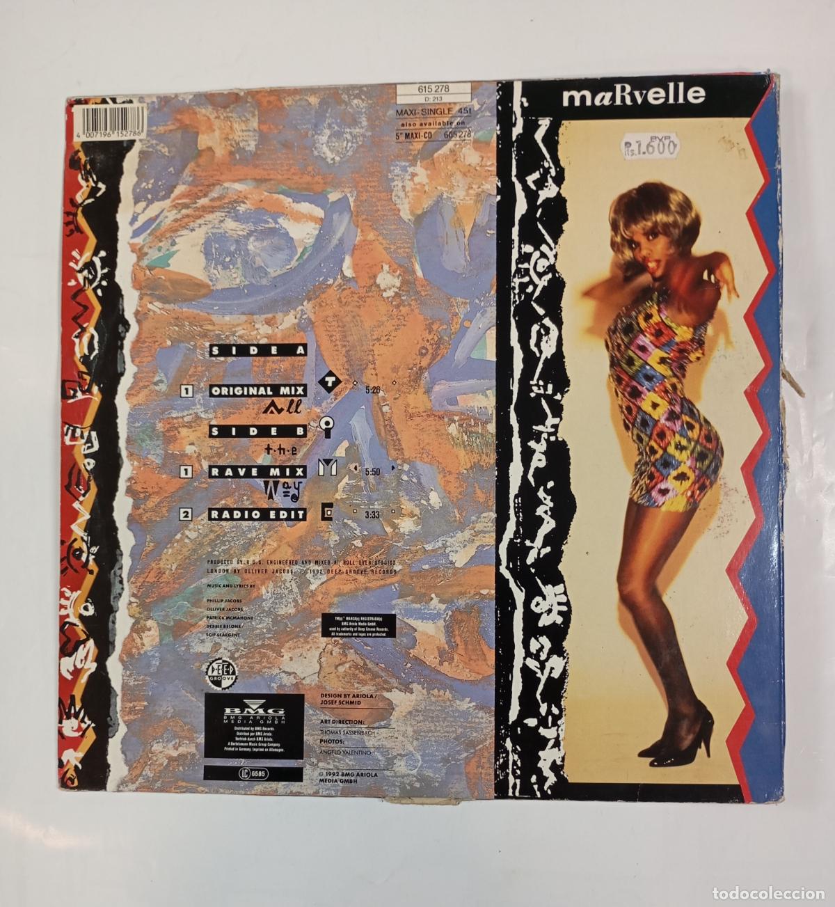 Discos de vinilo: Marvelle - All The Way. MAXI-SINGLE. TDKDA21 - Foto 2