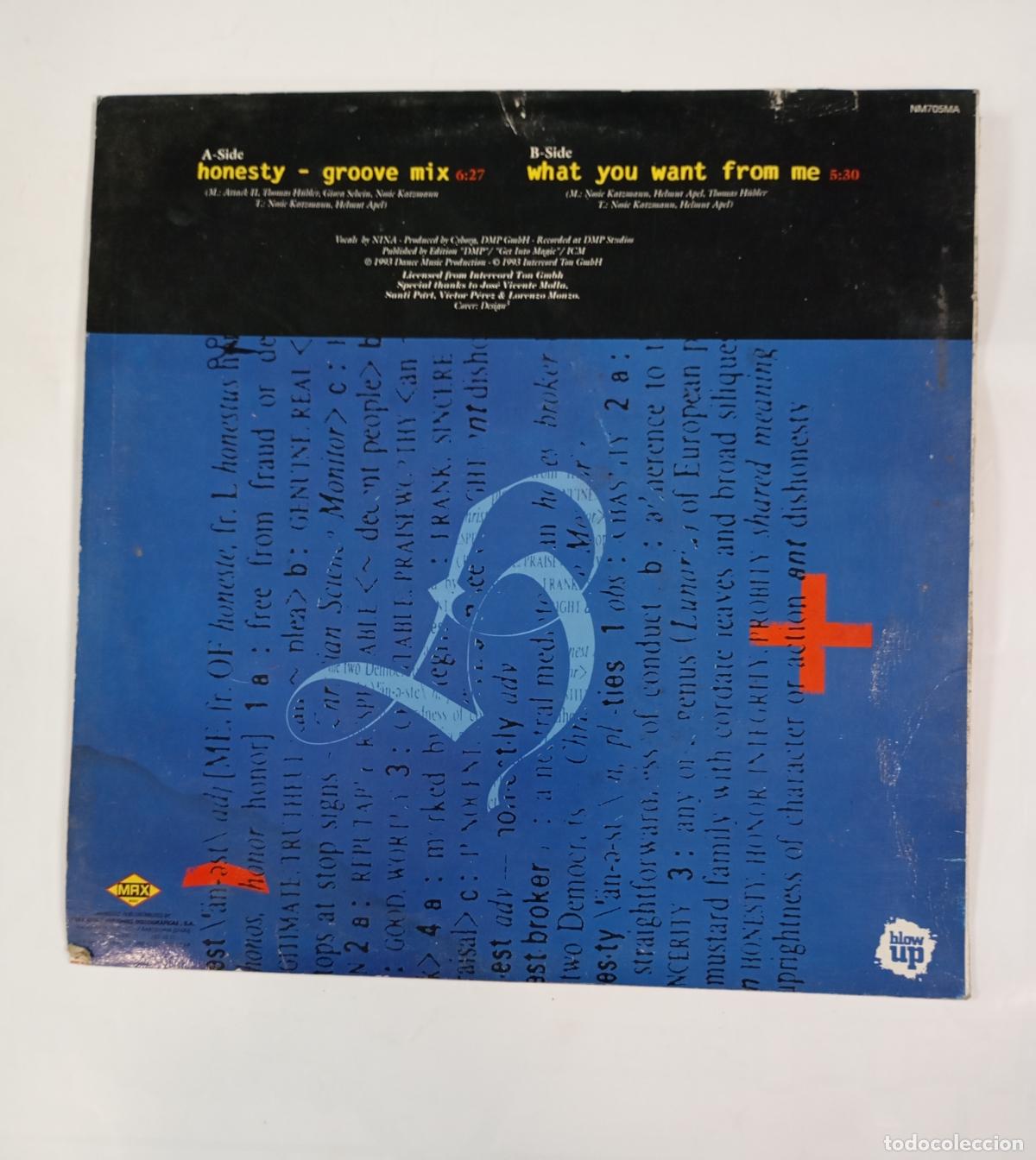 Discos de vinilo: HONESTY. INTERMISSION. MAXI-SINGLE. TDKDA21 - Foto 2