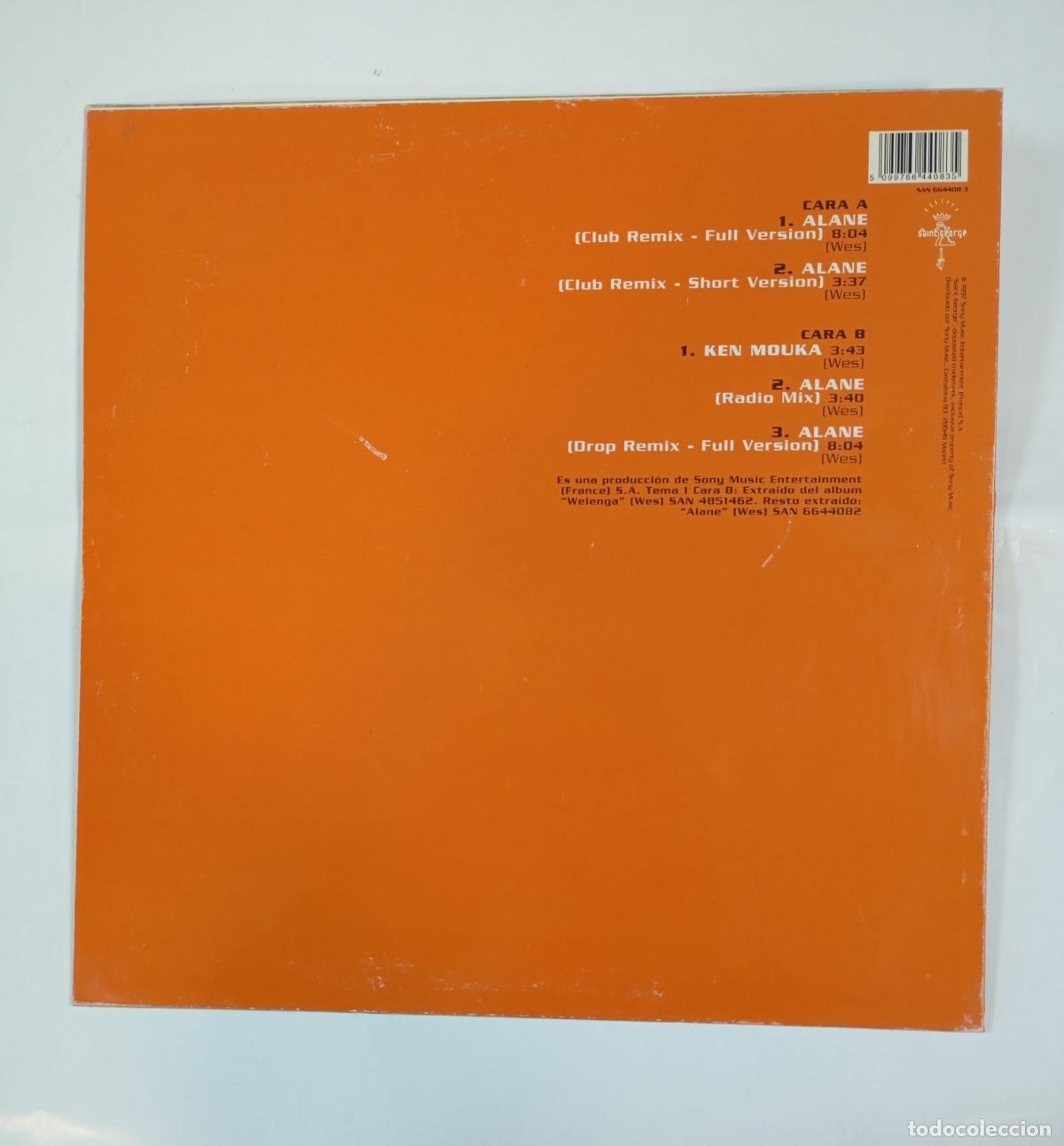 Discos de vinilo: WES. ALANE REMIXES. MAXI-SINGLE. TDKDA21 - Foto 2