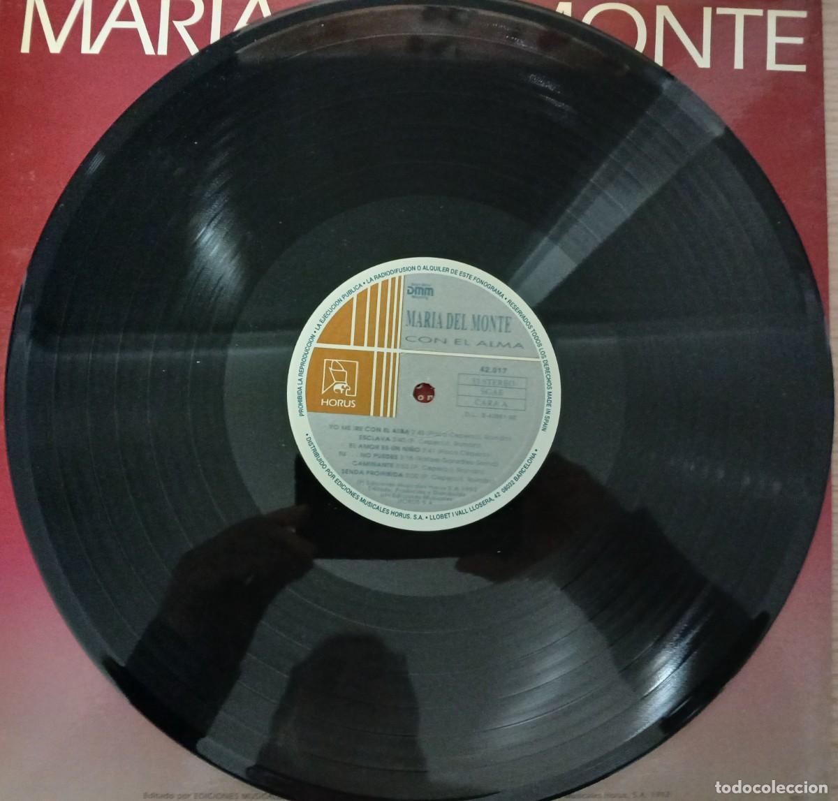 Discos de vinilo: DISCO VINILO LP MARIA DEL MONTE (CON EL ALMA) - Foto 4
