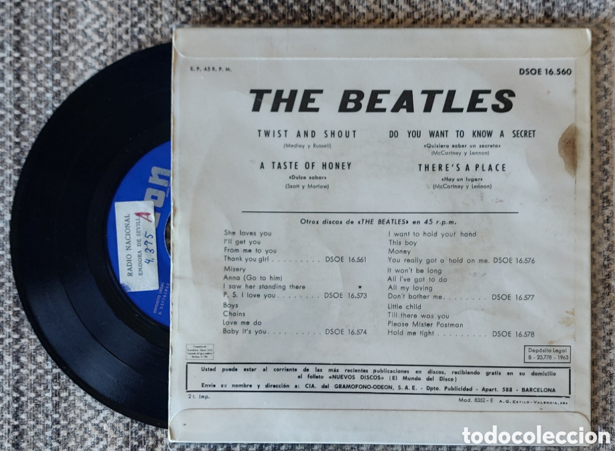 Discos de vinilo: EP BEATLES - TWIST AND SHOUT - Foto 2