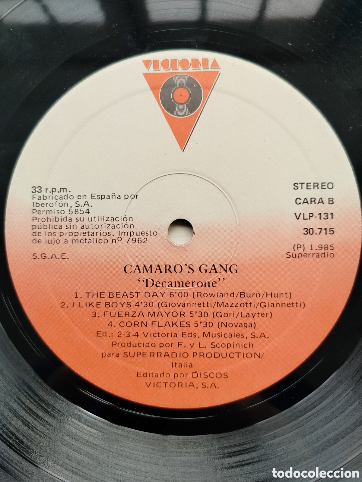 Discos de vinilo: Camaros Gang S&oacute;lo Disco. - Foto 2