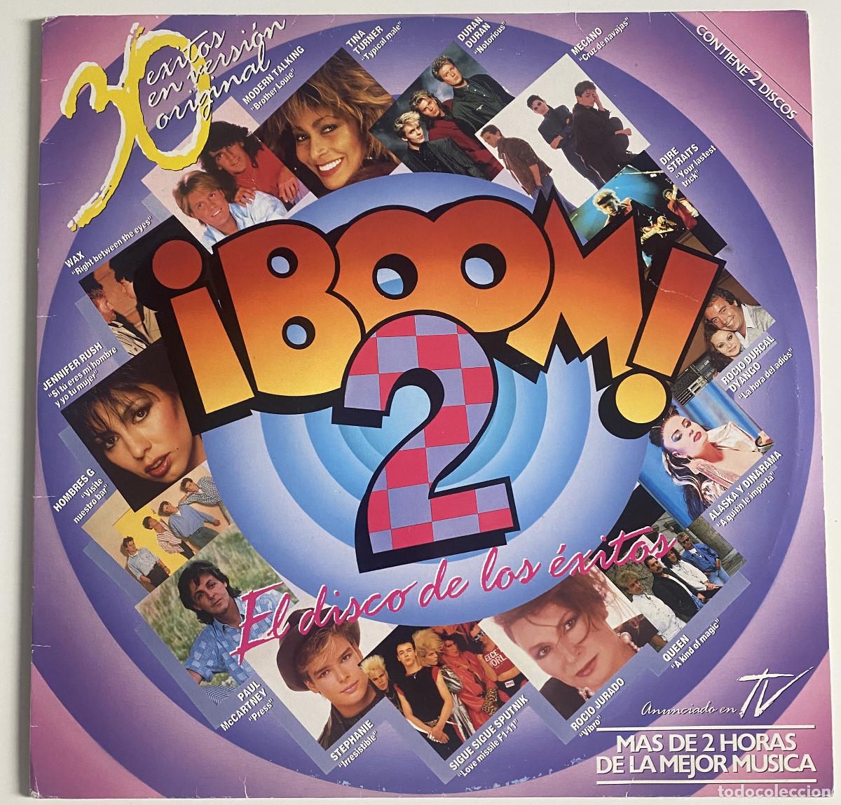 Discos de vinilo: BOOM 2 - EL DISCO DE LOS EXITOS - 30 EXITOS EN VERSION ORIGINAL - 2 DISCOS LP - EMI ODEON