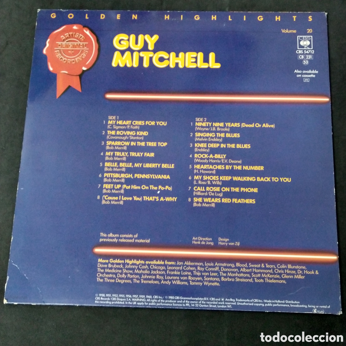 Discos de vinilo: GUY MITCHELL - GOLDEN HIGHLIGHTS - LP - 1985 - Foto 2