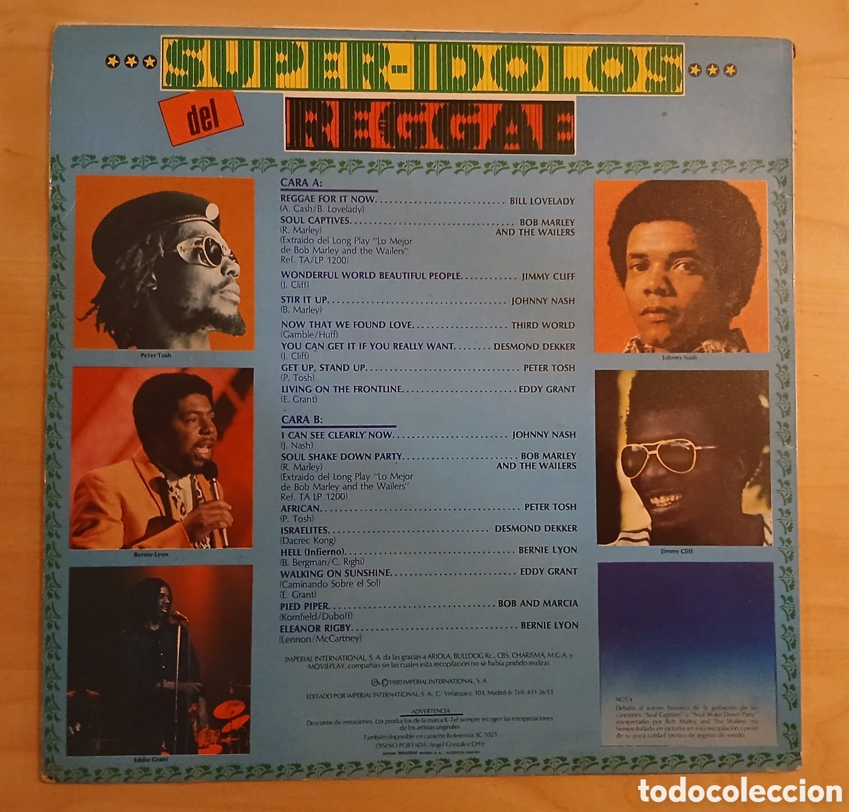 Discos de vinilo: SUPER IDOLOS DEL REGGAE . Lp Vinilo - Foto 2