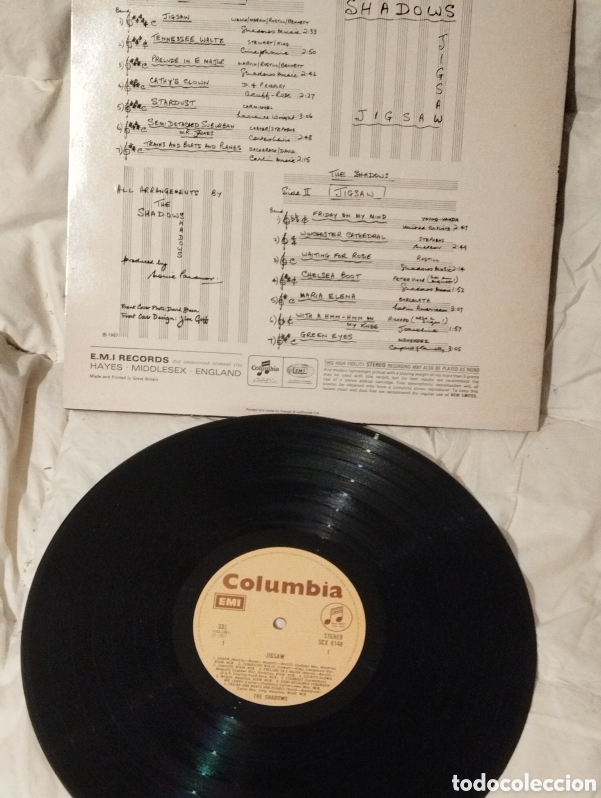 Discos de vinilo: THE SHADOWS, JIGSAW EDICI&Oacute;N BRIT&Aacute;NICA 1967 - Foto 2