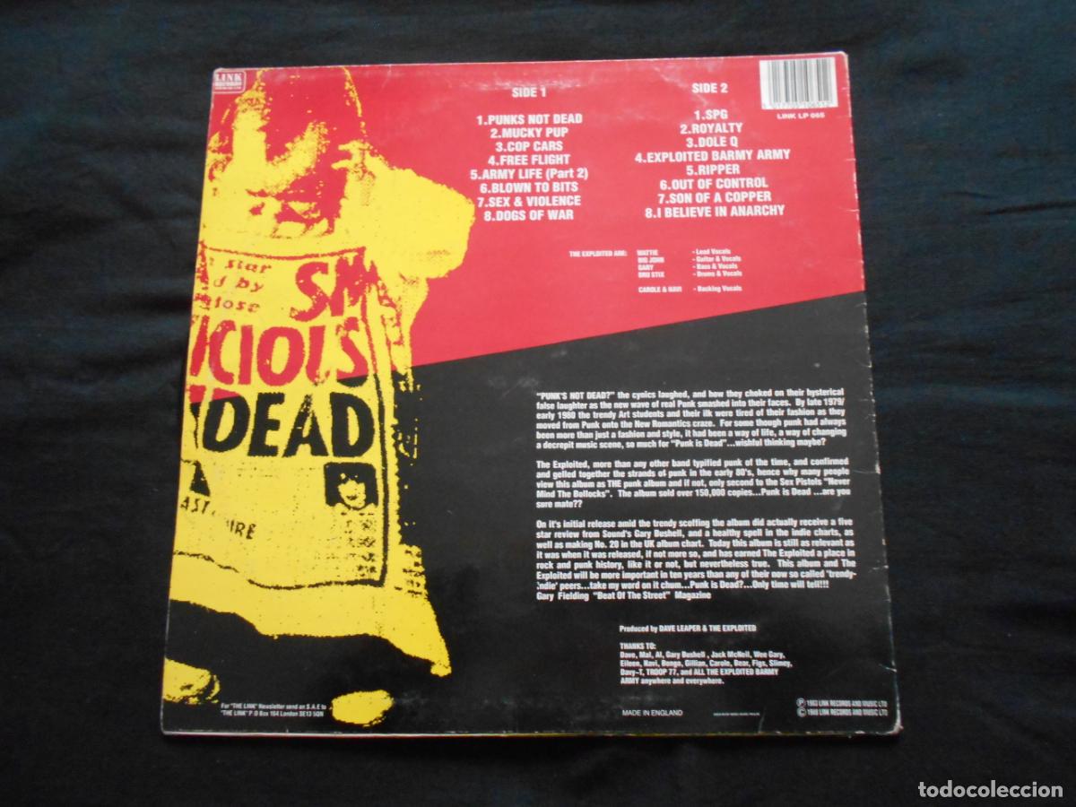 Discos de vinilo: LP THE EXPLOITED - PUNKS NOT DEAD - Foto 2
