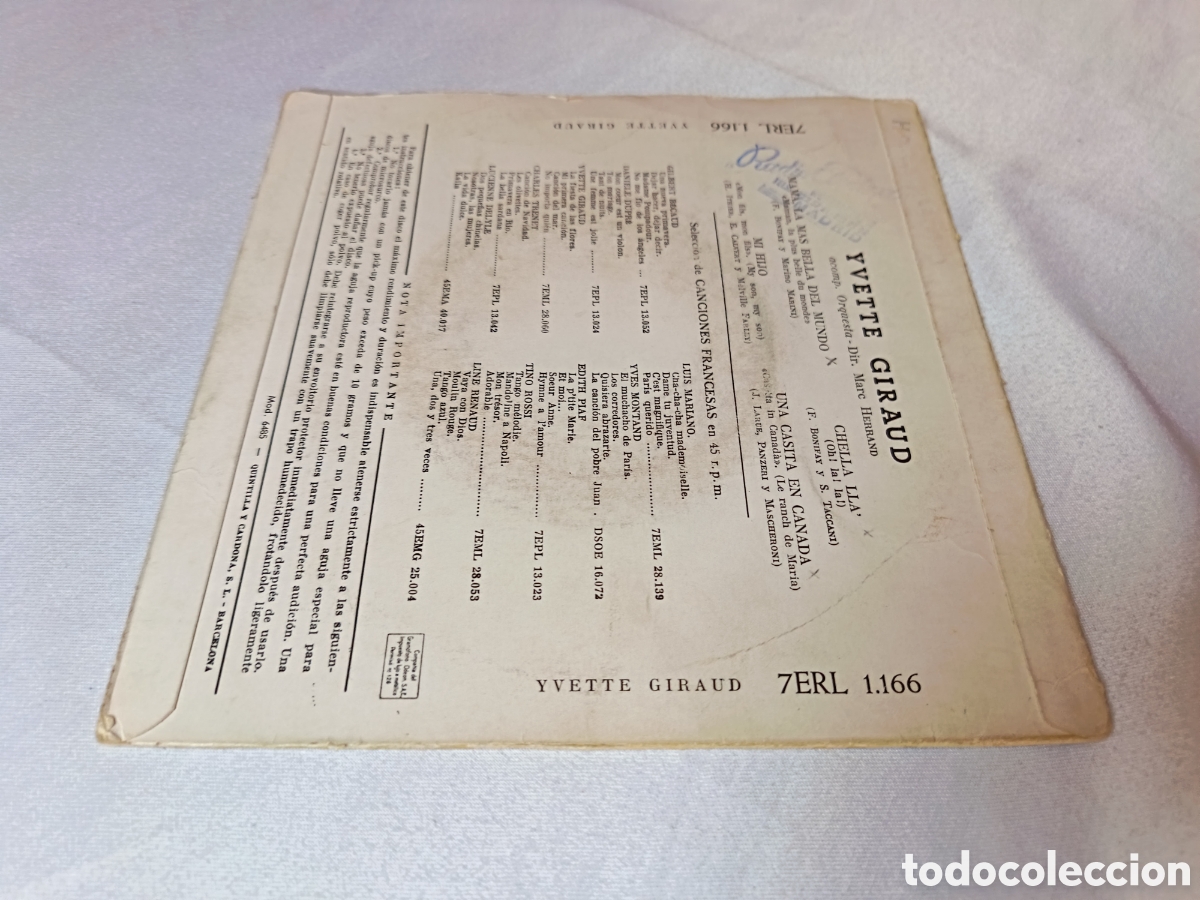 Discos de vinilo: Ivette Giraud Chella Lla EP Chanson - Foto 5
