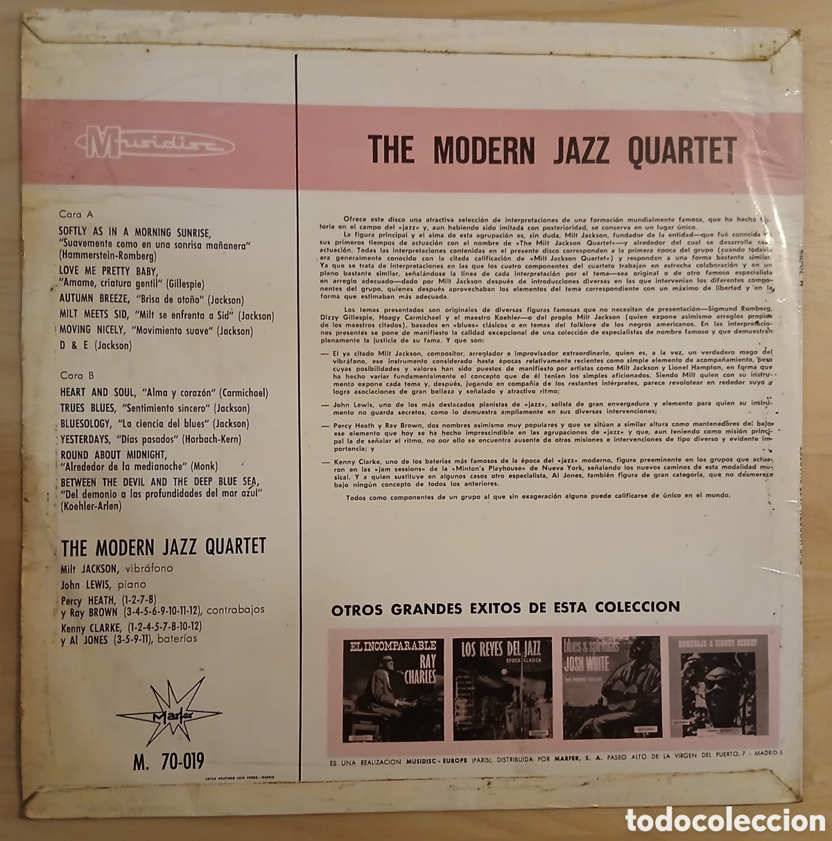 Discos de vinilo: THE MODERN JAZZ QUARTET. Lp , vinilo - Foto 2