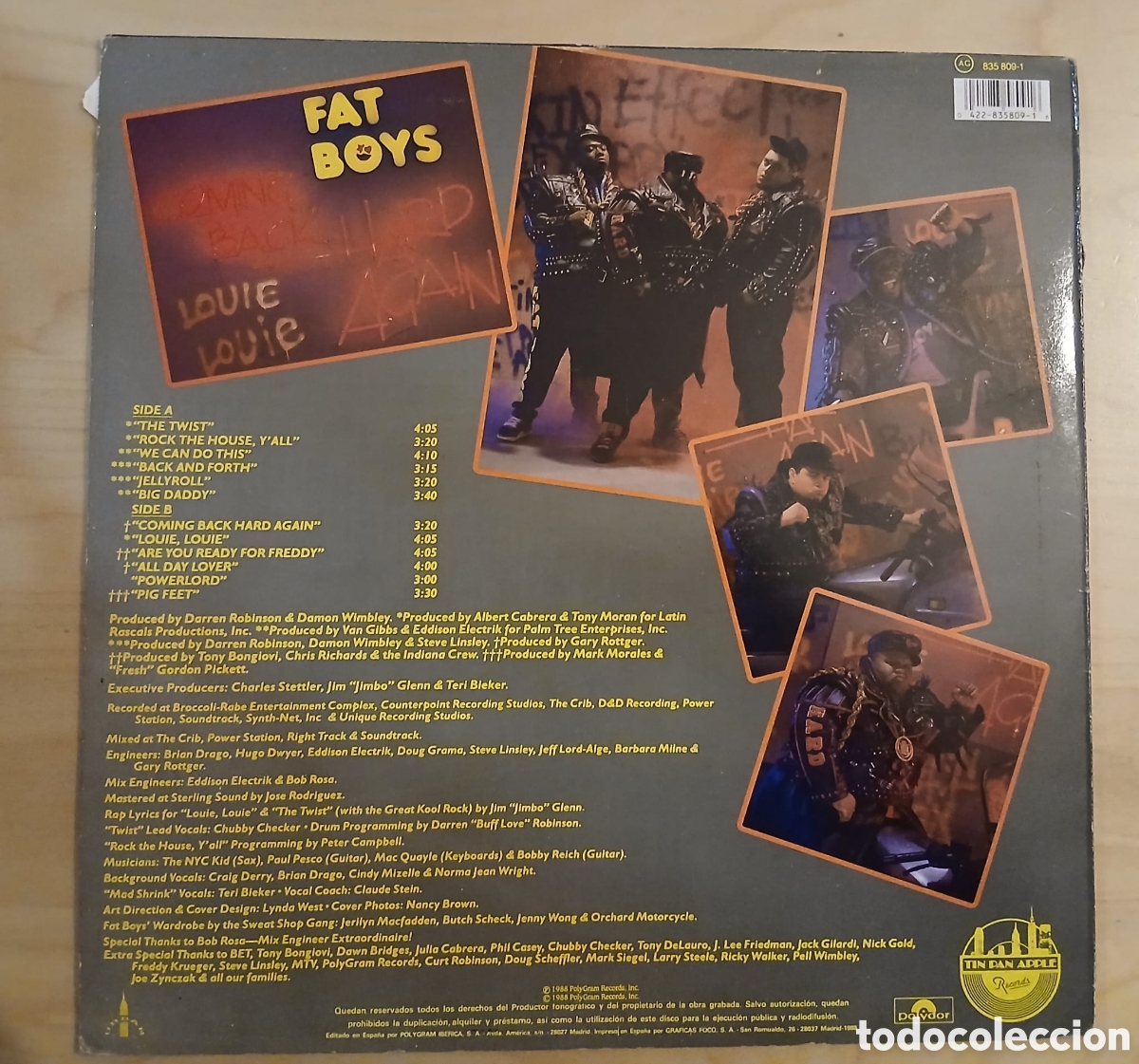 Discos de vinilo: FAT BOYS - Coming Back Hard Again. Lp Vinilo - Foto 2