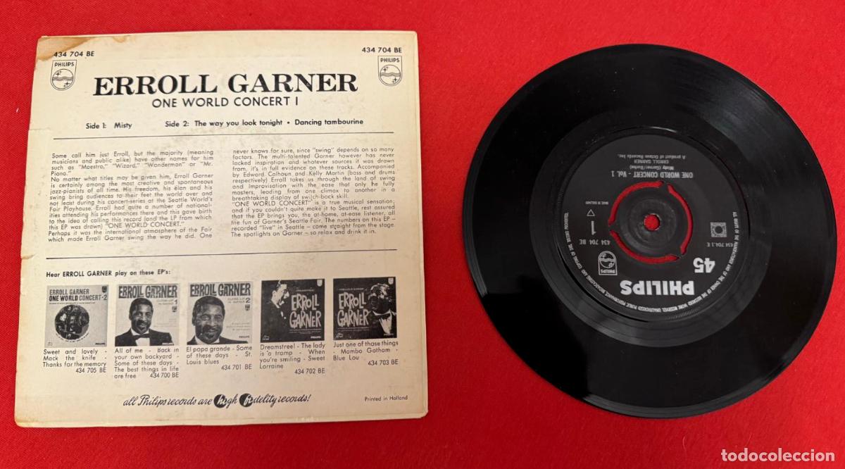 Discos de vinilo: Errroll Garner 45t Misty VG EX - Foto 2