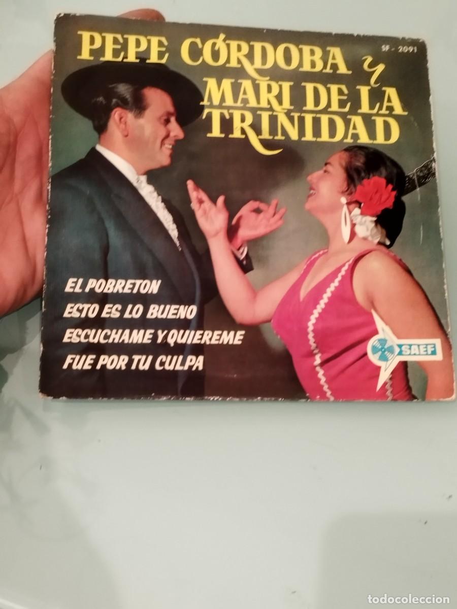 Vinyl records: Pepe de C&oacute;rdoba y Mar&iacute;a de la Trinidad. Vinilo single.