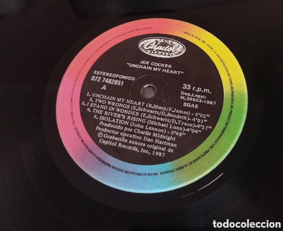 Discos de vinilo: Joe Cocker - Unchain my heart - Foto 3
