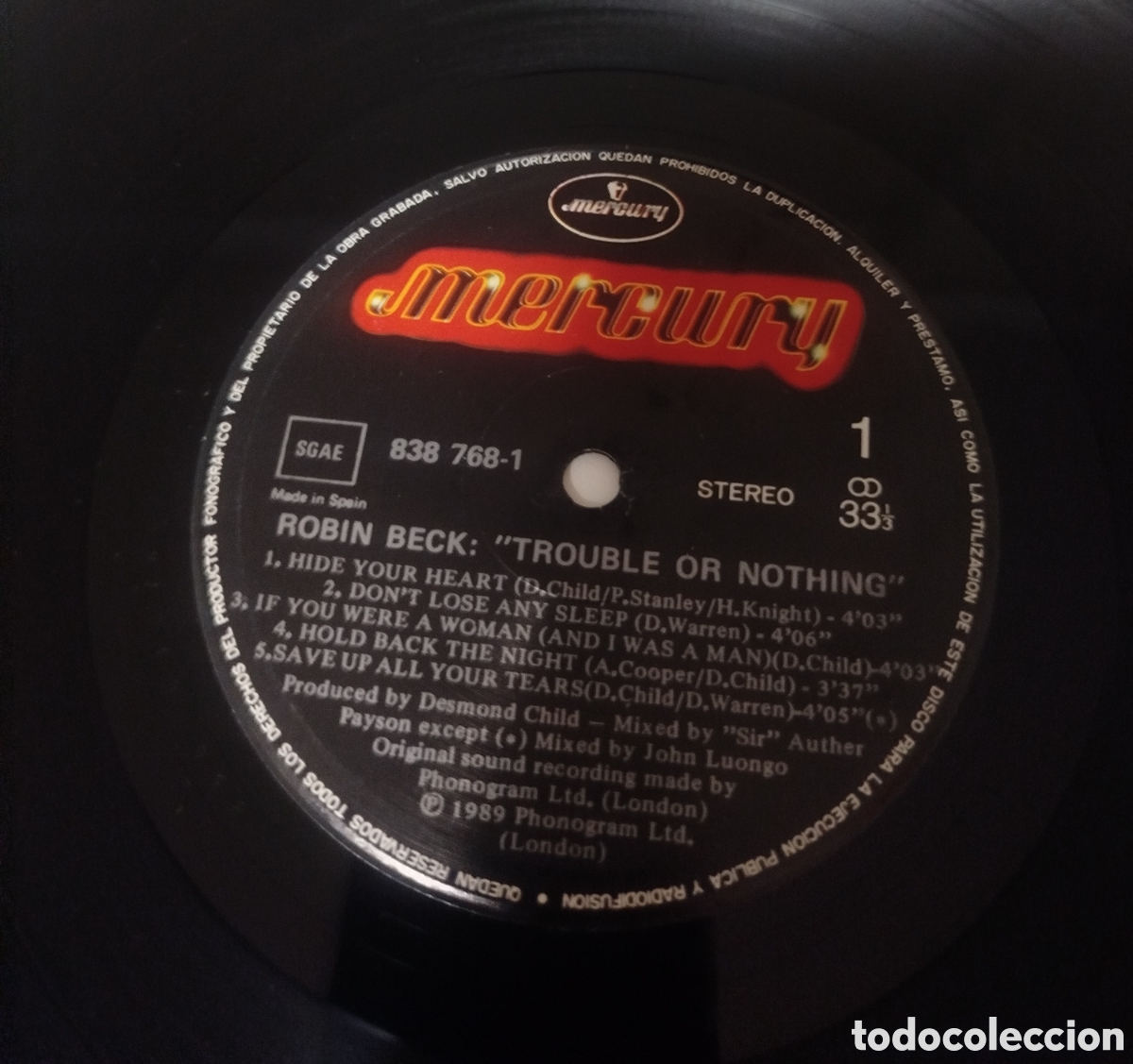 Discos de vinilo: Robin Beck &lrm;&ndash; Trouble Or Nothin - Foto 3