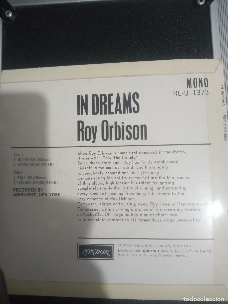 Discos de vinilo: ROY ORBISON - In Dreams - EP de 4 temas. - Foto 2