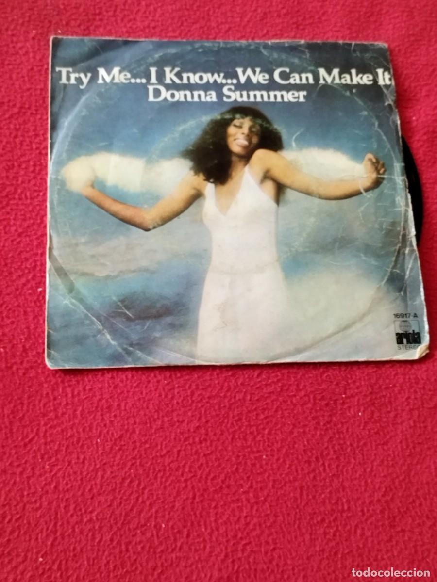 Discos de vinilo: Donna Summer, try me. Vinilo single. - Foto 1