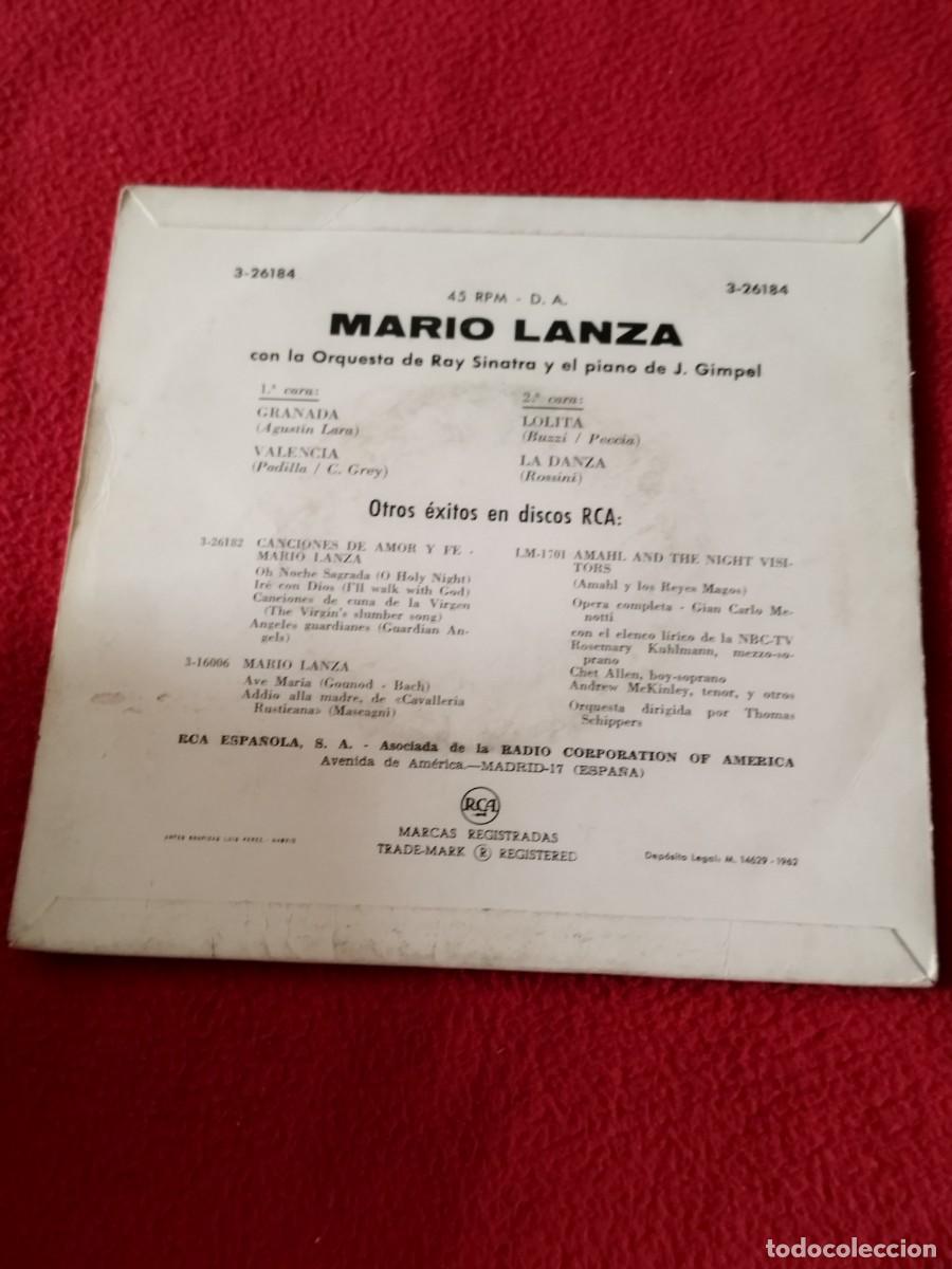 Discos de vinilo: Mario Lanza, granada. Vinilo single. - Foto 2
