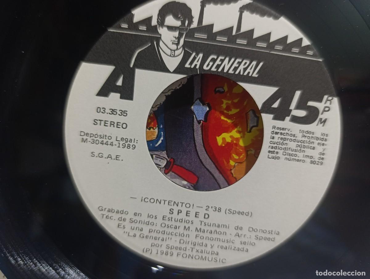Discos de vinilo: SINGLE DE VINILO - SPEED - CONTENTO 1989 - MUSICA - Foto 3