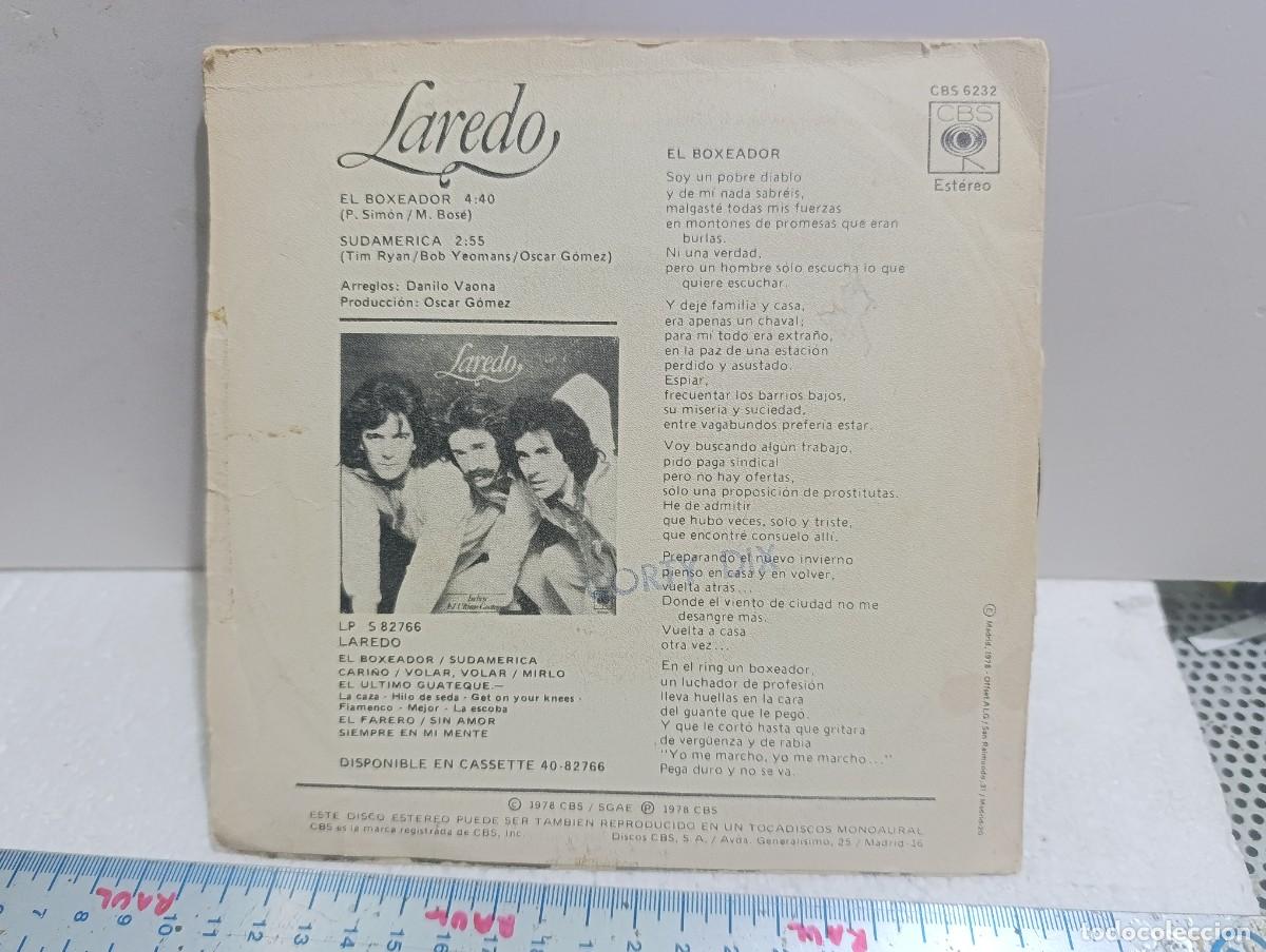 Discos de vinilo: SINGLE DE VINILO - LAREDO - EL BOXEADOR 1978 - MUSICA - Foto 5