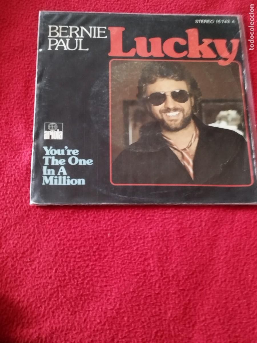 Discos de vinilo: Bernie Paul &ndash; Lucky. Vinilo single - Foto 1