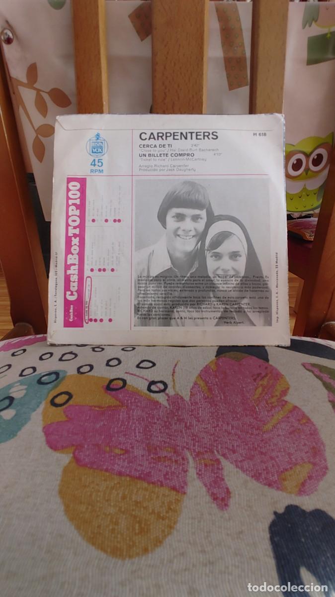 Discos de vinilo: CARPENTERS-SINGLE CERCA DE TI - Foto 2